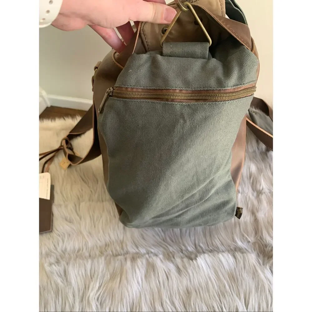 NWT Finley Mill Collection Origaudio Danville Weekender Duffel Bag Faux Leather